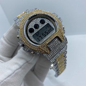 Luxury Chronograph Digital Led Diamond Waterproof Watch